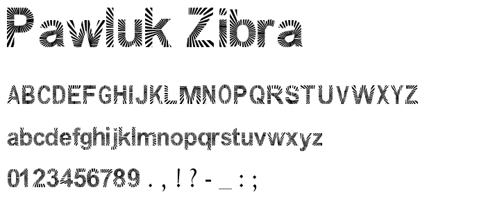 PAWLUK ZIBRA font